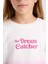 Kız Çocuk Oversize Geniş Kalıp Bisiklet Yaka Degrade Baskılı Sweatshirt D2887A824WN 11