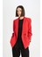 Oversize Geniş Kalıp Ceket Yaka Düğmeli Basic Düz Blazer Ceket C2457AX24AU 15