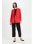 Oversize Geniş Kalıp Ceket Yaka Düğmeli Basic Düz Blazer Ceket C2457AX24AU 16