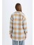 Relax Fit Gömlek Yaka Kareli Flanel Uzun Kollu Gömlek Tunik D4774AX24AU 11