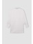 Relax Fit Gömlek Yaka Poplin Basic Düz Uzun Kollu Beyaz Gömlek Tunik D4773AX24AU 14