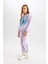 Kız Çocuk Disney Lilo & Stitch Beli Lastikli Standart Fit Jogger Eşofman Altı D3224A824WN 9