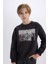 Erkek Çocuk Bisiklet Yaka Baskılı Sweatshirt D3038A824WN 10