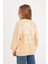 Kız Çocuk Oversize Geniş Kalıp Bisiklet Yaka Sırt Baskılı Sweatshirt D3805A824WN 7