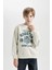 Erkek Çocuk Bisiklet Yaka Baskılı Sweatshirt D3030A824WN 6