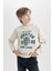 Erkek Çocuk Bisiklet Yaka Baskılı Sweatshirt D3030A824WN 8