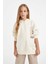 Kız Çocuk Oversize Geniş Kalıp Sırt Baskılı Kapüşonlu Sweatshirt D2881A824WN 12