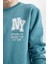 Erkek Çocuk Baskılı Bisiklet Yaka Sweatshirt D3026A824WN 9