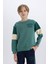 Erkek Çocuk Bisiklet Yaka Baskılı Sweatshirt D3059A824WN 6