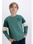 Erkek Çocuk Bisiklet Yaka Baskılı Sweatshirt D3059A824WN 9