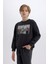 Erkek Çocuk Bisiklet Yaka Baskılı Sweatshirt D3038A824WN 9