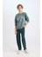 Erkek Çocuk Bisiklet Yaka Baskılı Sweatshirt D3031A824WN 7
