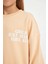 Kız Çocuk Oversize Geniş Kalıp Bisiklet Yaka Sırt Baskılı Sweatshirt D3805A824WN 11