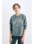 Erkek Çocuk Bisiklet Yaka Baskılı Sweatshirt D3031A824WN 6