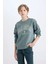 Erkek Çocuk Bisiklet Yaka Baskılı Sweatshirt D3031A824WN 8