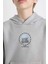 Erkek Çocuk Gri Kapüşonlu Sırt Baskılı Sweatshirt D3049A824WN 11