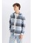 Regular Fit Kareli Oduncu Flanel Uzun Kollu Gömlek S9275AZ24AU 15