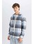 Regular Fit Kareli Oduncu Flanel Uzun Kollu Gömlek S9275AZ24AU 18