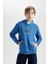 Erkek Çocuk Kapüşonlu Sırt Baskılı Cepli Sweatshirt D3052A824WN 6