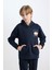 Erkek Çocuk Lacivert Kapüşonlu Sırt Baskılı Sweatshirt D3048A824WN 10