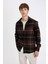 Regular Fit Kareli Oduncu Flanel Uzun Kollu Gömlek S9275AZ24AU 10