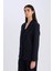 Oversize Geniş Kalıp Ceket Yaka Düğmeli Basic Düz Blazer Ceket D4446AX24AU 12