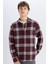 Regular Fit Kareli Oduncu Flanel Uzun Kollu Gömlek S9275AZ24AU 7