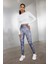 Fit Desenli Beli Saran Sporcu Tayt C9380AX24AU 11