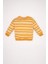 Erkek Bebek Bisiklet Yaka Çizgili İçi Yumuşak Tüylü Sweatshirt D4475A524AU 10
