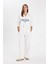 Wide Leg Geniş Bol Paça Eşofman Altı Beli Lastikli Cepli Basic Düz D3759AX24AU 6