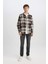 Regular Fit Kareli Oduncu Flanel Uzun Kollu Gömlek S9275AZ24AU 14