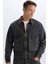 %100 Pamuk Relax Fit Polo Yaka Fermuarlı Cepli Yıkamalı Denim Ceket D5092AX24AU 12