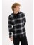 Regular Fit Kareli Oduncu Flanel Uzun Kollu Gömlek 12