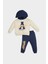 Erkek Bebek 2'li Takım Kapüşonlu Baskılı Sweatshirt Beli Lastikli Jogger Eşofman Altı D5824A524WN 6
