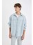 %100 Pamuk Oversize Geniş Kalıp Jean Uzun Kollu Gömlek 10