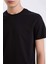 %100 Pamuk Slim Fit Dar Kesim Bisiklet Yaka Baskılı Kısa Kollu Tişört D5566AX25SP 9