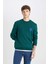 New Regular Fit Bisiklet Yaka Baskılı Kalın Sweatshirt D3670AX24AU 8