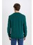 New Regular Fit Bisiklet Yaka Baskılı Kalın Sweatshirt D3670AX24AU 11