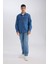 %100 Pamuk Regular Fit Uzun Kollu Jean Gömlek D5389AX24AU 7