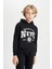 Erkek Çocuk Siyah NBA Brooklyn Nets Kapüşonlu Sweatshirt D3125A824AU 10