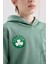 Erkek Çocuk Yeşil NBA Boston Celtics Kapüşonlu Sırt Baskılı Sweatshirt D3124A824AU 11