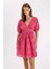 Babydoll Vual Kısa Kollu Brode Mini Abiye Elbise D4402AX24HS 7