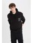 Relax Fit Kapüşonlu Baskılı Kalın Sweatshirt D4716AX24AU 9