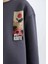 Erkek Çocuk Oversize Geniş Kalıp Bisiklet Yaka Sırt Baskılı Sweatshirt D5787A824WN 15