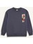 Erkek Çocuk Oversize Geniş Kalıp Bisiklet Yaka Sırt Baskılı Sweatshirt D5787A824WN 16