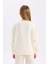 Kız Çocuk Relax Fit Bisiklet Yaka Baskılı İçi Yumuşak Tüylü Okul Sweatshirt D4272A824WN 10