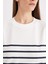Relax Fit Bisiklet Yaka Çizgili İnce Sweatshirt A9255AX24WN 10