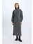Regular Fit Fermuarlı Dik Yaka Uzun Kollu Triko Maxi Elbise B0195AX24WN 6