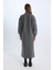 Regular Fit Fermuarlı Dik Yaka Uzun Kollu Triko Maxi Elbise B0195AX24WN 10
