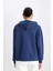 Relax Fit Kapüşonlu Kanguru Cepli Kalın Basic Düz Sweatshirt W1240AZ24WN 12